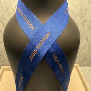 Louis Vuitton Royal Blue Ribbon with Gold Logo
